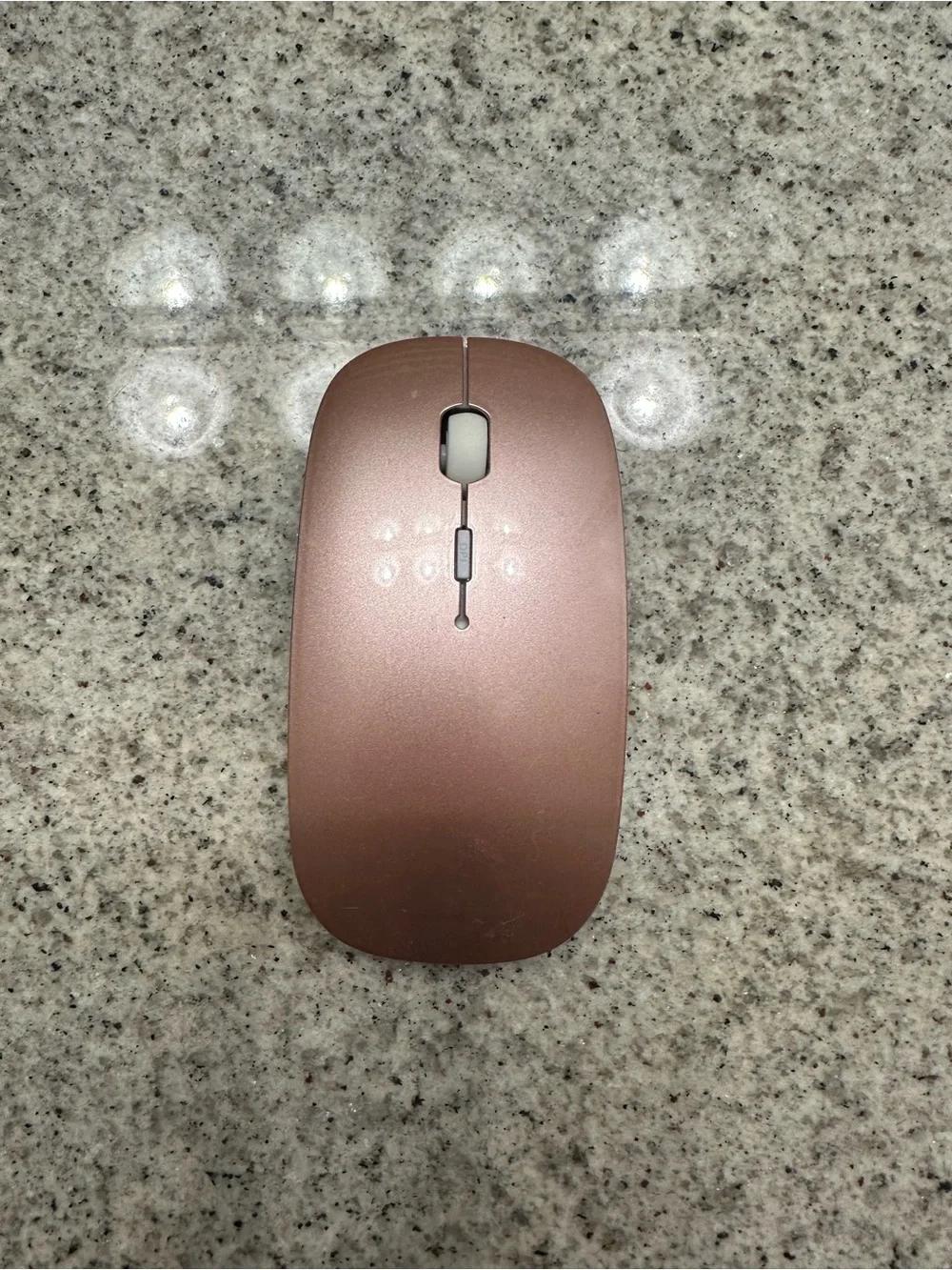 Slim Wireless Mouse in Rose Metallic - Rechargeable
